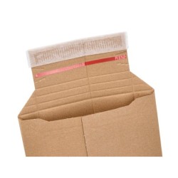 Sobre para envios q-connect carton 100% reciclado y reciclable cierre autoadhesivo252x167x72 mm color kraft