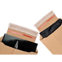 Sobre para envios q-connect carton 100% reciclado y reciclable cierre autoadhesivo252x167x72 mm color kraft