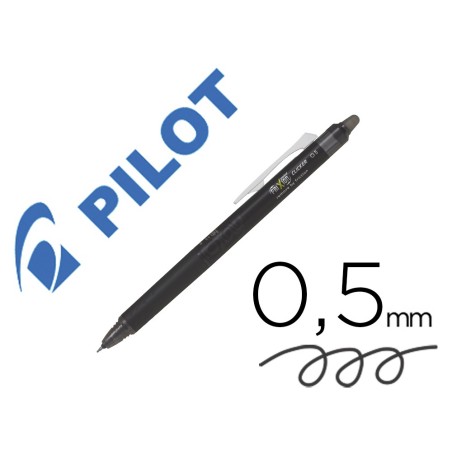 Boligrafo pilot frixion point clicker borrable 0,5 mm negro