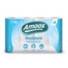 Papel de cocina amoos 2 capas 100 mm diametro x 224 mm alto 42g/m2 36 servicios paquete de 4 rollos