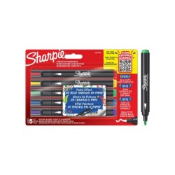 Rotulador sharpie acrylic punta redonda blister de 5 unidades colores surtidos