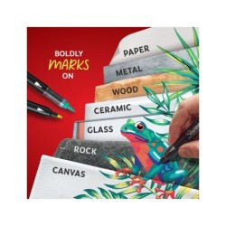 Rotulador sharpie acrylic punta redonda blister de 5 unidades colores surtidos