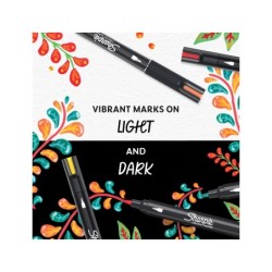 Rotulador sharpie acrylic punta redonda blister de 2 unidades blanco y negro