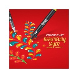 Rotulador sharpie acrylic punta redonda blister de 2 unidades blanco y negro