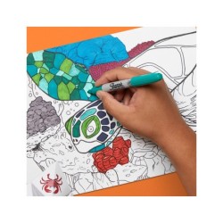 Rotulador sharpie permanente fino pack vuelta al cole pez blister de 18 unidades colores surtidos