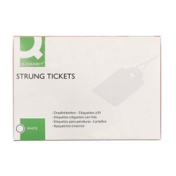 Etiquetas colgantes q-connect 28x43 mm caja de 500 unidades