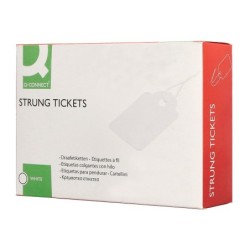 Etiquetas colgantes q-connect 28x43 mm caja de 500 unidades