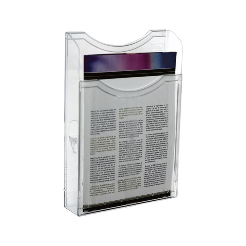 Expositor mural archivo 2000 din a4 vertical 1 compartimento cristal transparente 300x235x35 mm Expositor mural archivo 2000 din a4 vertical 1 compartimento cristal transparente 300x235x35 mm