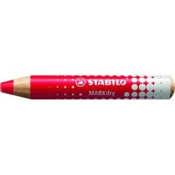 Lapiz marcador en seco stabilo markdry para pizarra blanca color rojo caja de 5 unidades
