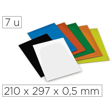 Iman faibo recortable 210x297x0,5 mm pack de 7 unidades colores surtidos
