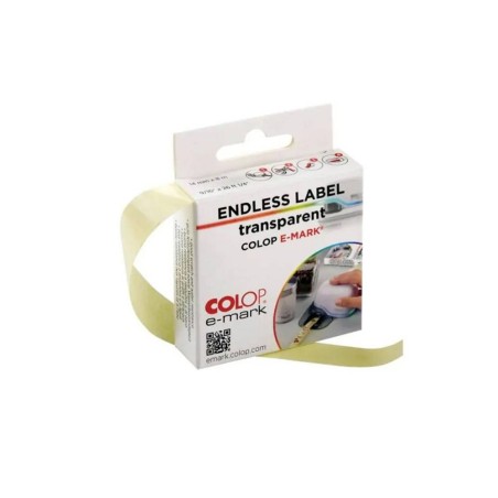Cinta adhesiva colop polipropileno transparente brillo para impresora e-mark