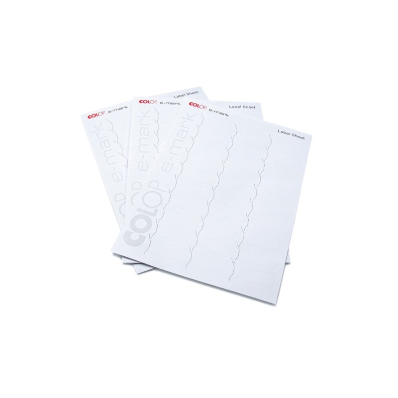 Etiqueta adhesiva colop para imresora e-mark pack de 300 unidades
