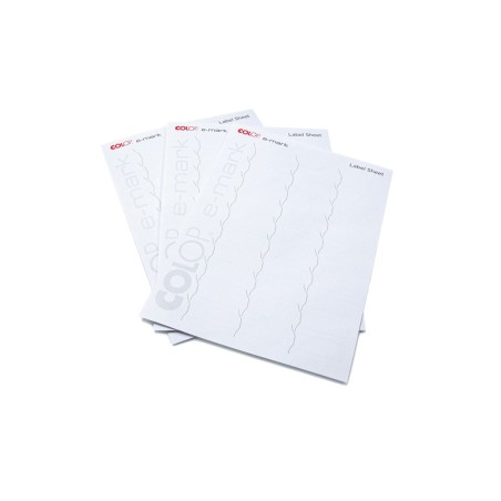 Etiqueta adhesiva colop para imresora e-mark pack de 300 unidades