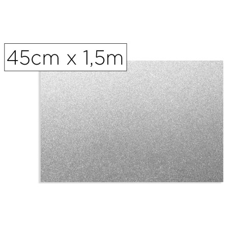 Rollo adhesivo d-c-fix plata metal brillo ancho 45 cm largo 1,5 mt