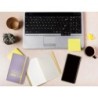 Cuaderno con gomilla antartik notes tapa blanda a6 cuadricula morado y amarillo 100 hojas 80 gr fsc