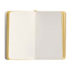 Cuaderno con gomilla antartik notes tapa blanda a6 hojas lisas morado y amarillo 100 hojas 80 gr fsc
