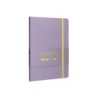 Cuaderno con gomilla antartik notes tapa blanda a5 hojas cuadricula morado y amarillo 80 hojas 80 gr fsc