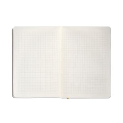 Cuaderno con gomilla antartik notes tapa blanda a5 hojas cuadricula morado y amarillo 80 hojas 80 gr fsc