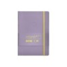 Cuaderno con gomilla antartik notes tapa blanda a5 hojas puntos morado y amarillo 80 hojas 80 gr fsc