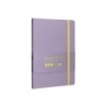 Cuaderno con gomilla antartik notes tapa blanda a5 hojas puntos morado y amarillo 80 hojas 80 gr fsc