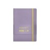 Cuaderno con gomilla antartik notes tapa blanda a5 hojas lisas morado y amarillo 80 hojas 80 gr fsc