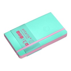 Cuaderno con gomilla antartik notes tapa blanda a6 cuadricula rosa y turquesa 100 hojas 80 gr fsc