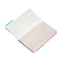 Cuaderno con gomilla antartik notes tapa blanda a6 cuadricula rosa y turquesa 100 hojas 80 gr fsc