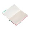 Cuaderno con gomilla antartik notes tapa blanda a6 cuadricula rosa y turquesa 100 hojas 80 gr fsc