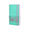 Cuaderno con gomilla antartik notes tapa blanda a6 rayas rosa y turquesa 100 hojas 80 gr fsc
