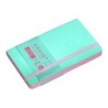 Cuaderno con gomilla antartik notes tapa blanda a6 rayas rosa y turquesa 100 hojas 80 gr fsc