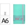 Cuaderno con gomilla antartik notes tapa blanda a6 hojas lisas rosa y turquesa 100 hojas 80 gr fsc