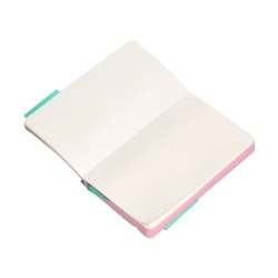 Cuaderno con gomilla antartik notes tapa blanda a6 hojas lisas rosa y turquesa 100 hojas 80 gr fsc