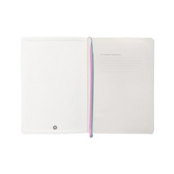 Cuaderno con gomilla antartik notes tapa blanda a5 hojas cuadricula rosa y turquesa 80 hojas 80 gr fsc