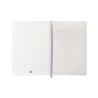 Cuaderno con gomilla antartik notes tapa blanda a5 hojas cuadricula rosa y turquesa 80 hojas 80 gr fsc