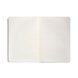 Cuaderno con gomilla antartik notes tapa blanda a5 hojas cuadricula rosa y turquesa 80 hojas 80 gr fsc