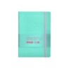 Cuaderno con gomilla antartik notes tapa blanda a5 hojas rayas rosa y turquesa 80 hojas 80 gr fsc