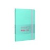 Cuaderno con gomilla antartik notes tapa blanda a5 hojas rayas rosa y turquesa 80 hojas 80 gr fsc