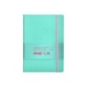 Cuaderno con gomilla antartik notes tapa blanda a5 hojas puntos rosa y turquesa 80 hojas 80 gr fsc