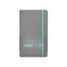 Cuaderno con gomilla antartik notes tapa blanda a6 cuadricula gris y turquesa 100 hojas 80 gr fsc