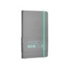 Cuaderno con gomilla antartik notes tapa blanda a6 cuadricula gris y turquesa 100 hojas 80 gr fsc