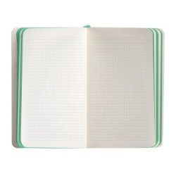 Cuaderno con gomilla antartik notes tapa blanda a6 cuadricula gris y turquesa 100 hojas 80 gr fsc