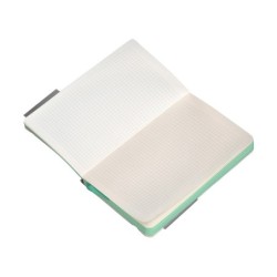 Cuaderno con gomilla antartik notes tapa blanda a6 cuadricula gris y turquesa 100 hojas 80 gr fsc