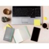 Cuaderno con gomilla antartik notes tapa blanda a6 cuadricula gris y turquesa 100 hojas 80 gr fsc