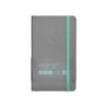 Cuaderno con gomilla antartik notes tapa blanda a6 rayas gris y turquesa 100 hojas 80 gr fsc