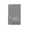 Cuaderno con gomilla antartik notes tapa blanda a6 rayas gris y turquesa 100 hojas 80 gr fsc