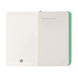 Cuaderno con gomilla antartik notes tapa blanda a6 rayas gris y turquesa 100 hojas 80 gr fsc