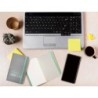 Cuaderno con gomilla antartik notes tapa blanda a6 rayas gris y turquesa 100 hojas 80 gr fsc