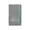 Cuaderno con gomilla antartik notes tapa blanda a6 hojas lisas gris y turquesa 100 hojas 80 gr fsc