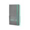 Cuaderno con gomilla antartik notes tapa blanda a6 hojas lisas gris y turquesa 100 hojas 80 gr fsc