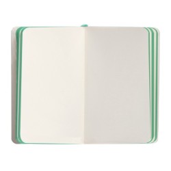 Cuaderno con gomilla antartik notes tapa blanda a6 hojas lisas gris y turquesa 100 hojas 80 gr fsc